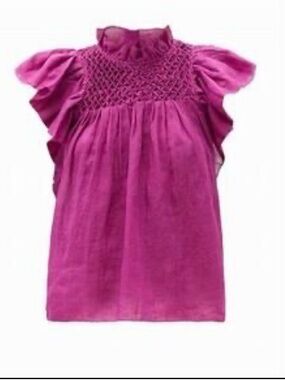Sea New York - Smocked Flutter-Sleeve Top